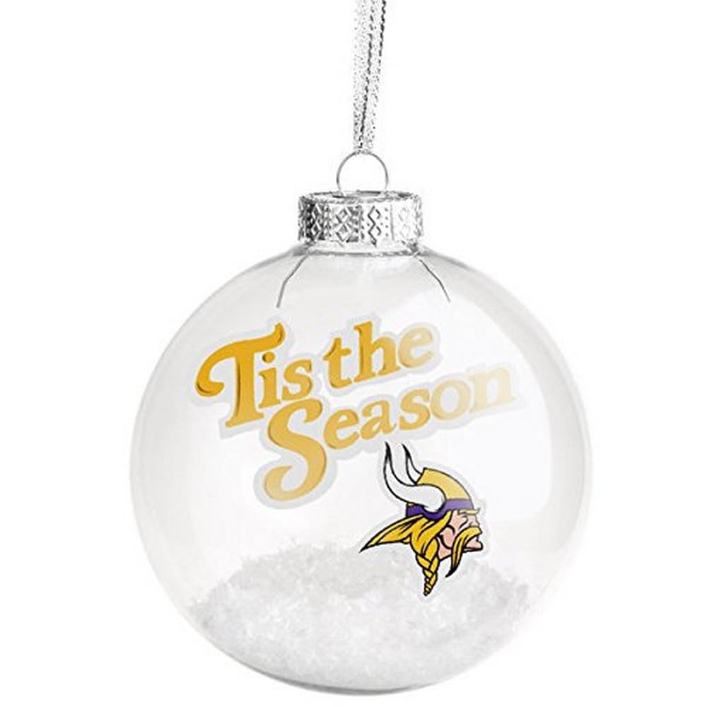 Boule de verre Minnesota Vikings : décoration de Noël NFL FOCO pour supporter de football