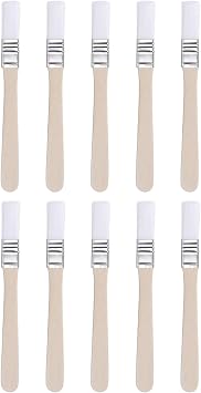 0.5" Width Small Paint Brush Nylon Bristle with Wood Handle Tool, White 10Pcs