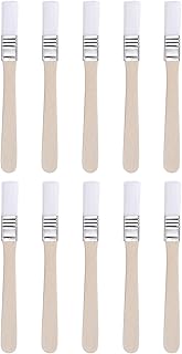 0.5" Width Small Paint Brush Nylon Bristle with Wood Handle Tool, White 10Pcs