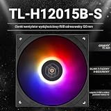 Thermalright TL-H12015B-S Wentylator CPU, 4 PIN PWM cichy 1900 obr./min, wysoka prędkość, 15 mm do chłodzenia procesora i obudowy, wentylator ARGB do chłodzenia komputera