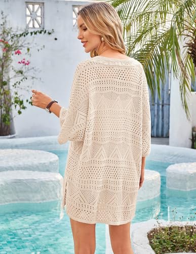 Image of GRACE KARIN Women Lightweight Summer Cardigan Crochet Knit Kimono Sweaters
