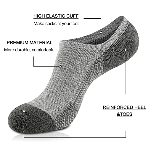 Heatuff No Show Cushioned Socks Men, Low Cut Athletic Socks For Men, Non Slip Inisible Socks(7 Pairs). #TOP2
