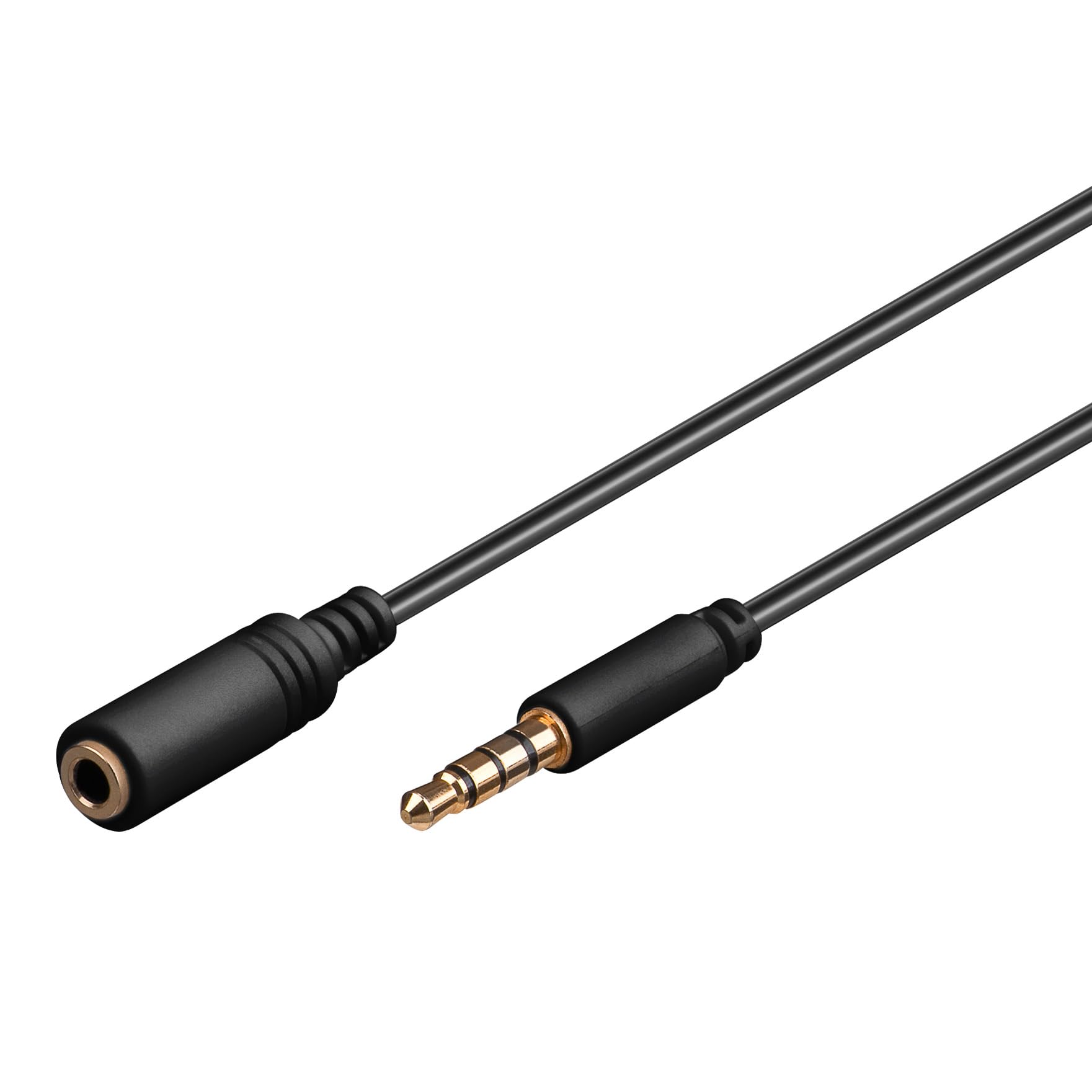 Goobay 62479 AUX Verlängerungskabel – Audiokabel – Verbindungskabel – Klinkenkabel – Klinke 3,5mm Stecker (4-Pin, Stereo) > Buchse 3,5 mm Stecker (4-Pin, Stereo)
