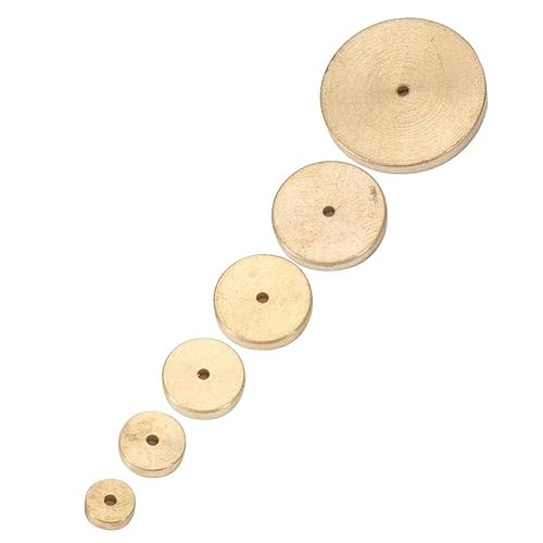 Miniatura 8 de 6 herramientas de dientes de tela a presión de tronco, juego de espacio de latón de cuero, guía de líneas redondas, herramienta de marcado manual,