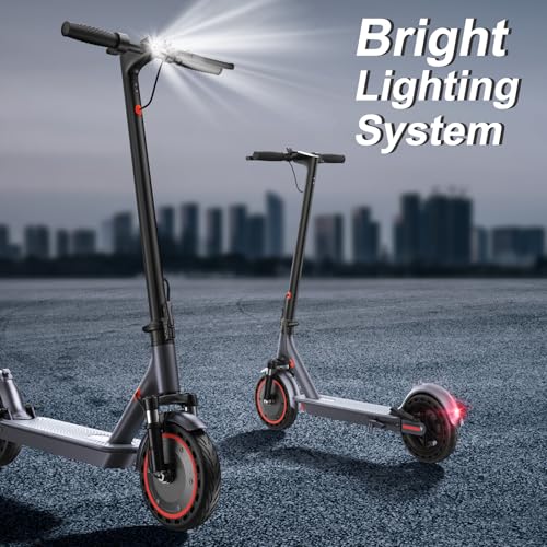 Image of VOLPAM Electric Scooter for Adults,350 /500W Powerful Motor,15 /22 Miles Long Range,Dual Braking System,19 /21 Mph Speed,8.5 /10 inch Foldable E Scooter with Solid Tires,APP Control