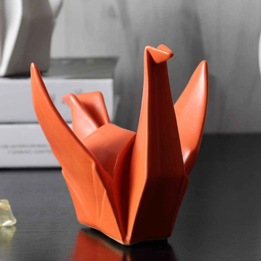 Nordycki kreatywny nowoczesny abstrakcyjny rzeźba ręcznie robione rzemiosło ceramiczne Origami żuraw statua figurka zwierzątko/131