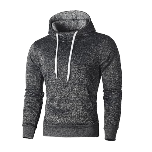 Hoodies for Men Fall Winter 2025 Trendy Oversized Pullover Long Sleeve Jackets Hooded Printed Sweatshirt with Pockets