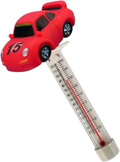Floating Water Thermometer Swimming Pool Thermometer Large Size Water Temperature Gauge Thermometer Pool Spas Thermometer for SPA Pond Pool, Sports car Shape