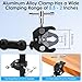 EEEKit All-Metal Magnetic Phone Holder, 360° Rotating Adjustable Handlebar Clamp Mount for Motorcycle, Scooter, Spin Bike, Golf Cart, Railing, or Stroller, Compatible with MagSafe and All Phones