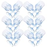 Genérico Copas de Vino para Fiestas de Plástico Reutilizables, 12 Piezas Transparentes Tallo, Aptas para Recepciones y Celebraciones Vintage