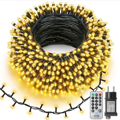 echosari Extra-lange 400 LED Lichterkette außen, Verbindbar 20M...