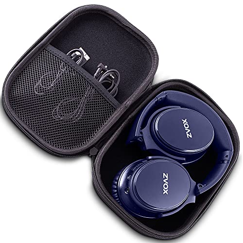 Image of ZVOX Noise Cancelling Over Ear Bluetooth Headphones - AccuVoice Technology, Wireless Microphone, AV50 Model, Hi-Res Audio & Deep Bass - Blue