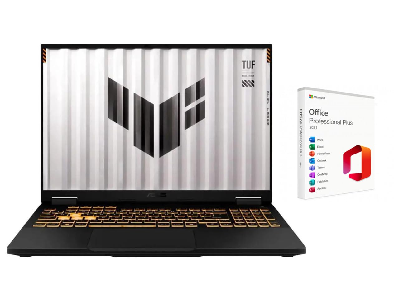 TUF 16" FHD+ 165Hz Gaming Laptop | Intel Core i7-14650HX |NVIDIA GeForce RTX 5060| Backlit |Backlit| 32GB RAM DDR5 | 1024GB SSD |Jaeger Gray |Windows 11 Pro |Bundle with Microsoft Office 2021