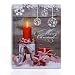 NIKKY HOME 12" X 16" Merry Christmas LED Lighted Canvas Wall Art Prints with Candle and Gift Box Picture for Holiday Decor