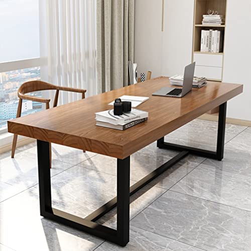 Modern Solid Wood Office Furniture, Office Restaurant Meeting Room Solid Wood Desk Chairs, Easy to Install (Size : 180x80x75cm) ()