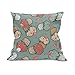 Cojin Fundas Dibujos Animados Delicioso Patrón del Desierto Junto A Imágenes De Cupcakes Dibujados A Mano Funda De Almohada Cuadrado Funda De Almohada para Cojín para Jardín, Hogar, 45X45Cm