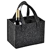 lomdung Sac à Bouteille pour 6 Compartiments, Sac à Porte Bouteille en Feutre avec Poignée, Weinflasche Tasche Réutilisable, pour Champagne et Bière(25x18x16 CM)