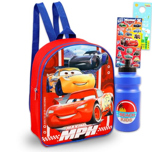 Sac à dos maternelle Cars avec bouteille d'eau pour faciliter la rentrée des petits