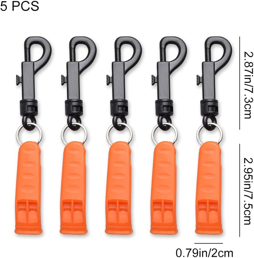 Emergency Whistle with Hook Outdoor Camping Safety Whistle Portable Whistling for Outdoor Sports Mountaineering Tourism Camping 5 Pcs Emergency Whistle with Hook Outdoor Camping Safety Whistle Portable Whistling for Outdoor Sports Mountaineering Tourism Camping 5 Pcs