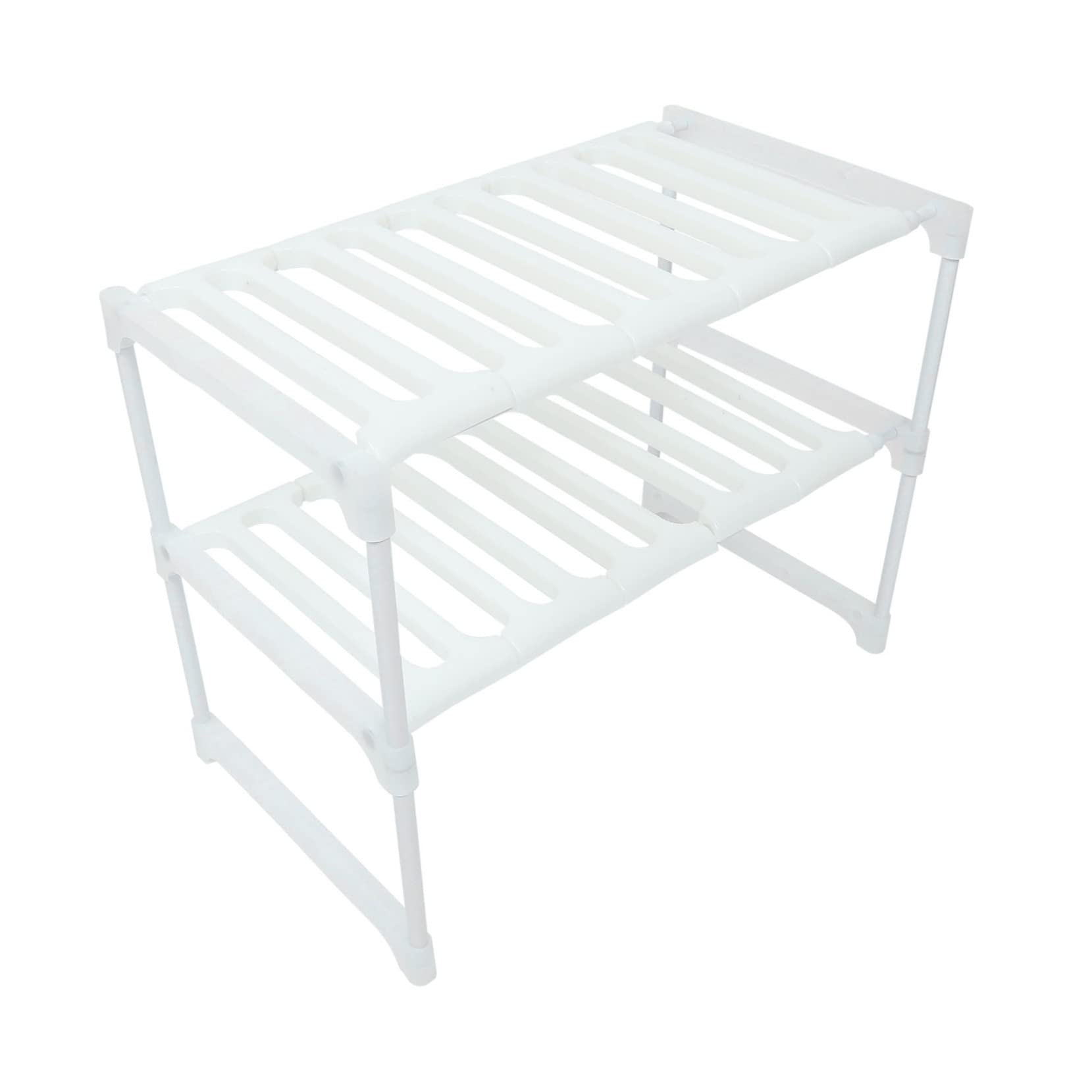 Cabilock Under Sink Organizer Rack Adjustable Bathroom Storage Holder for Kitchen for Kitchen Supplies Towels Space Saving Design