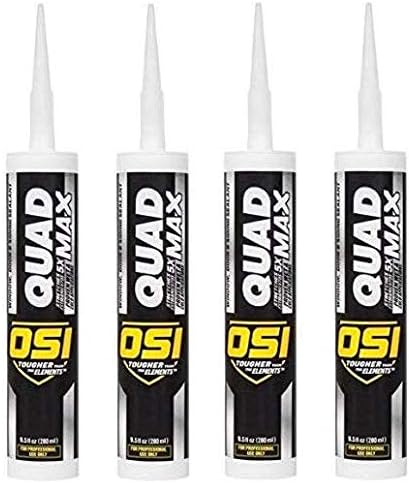 HENKEL Consumer ADHESIVES 1868687 Osi Quad Max Joint Siding Sealant, Liquid, Alcohol, 1.4-1.5 Specific Gravity, 2.48%, 36 G/L Voc (Fоur Paсk)