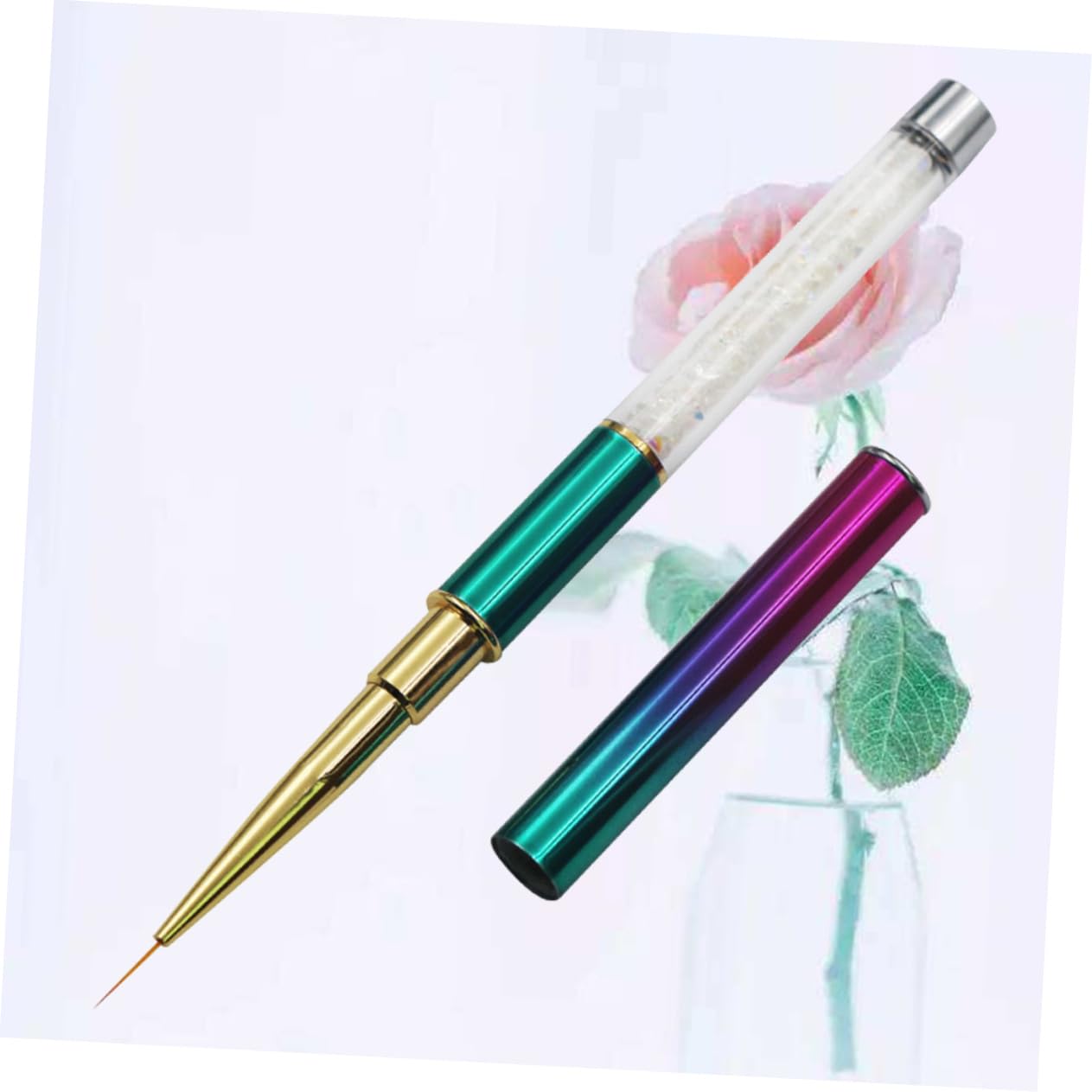 BESTYASH Creative Nail Art Brush Tool Precision Nail Painting Pen for Manicure Lightweight Long Handle for Nail Art Enthusiasts and Professionals