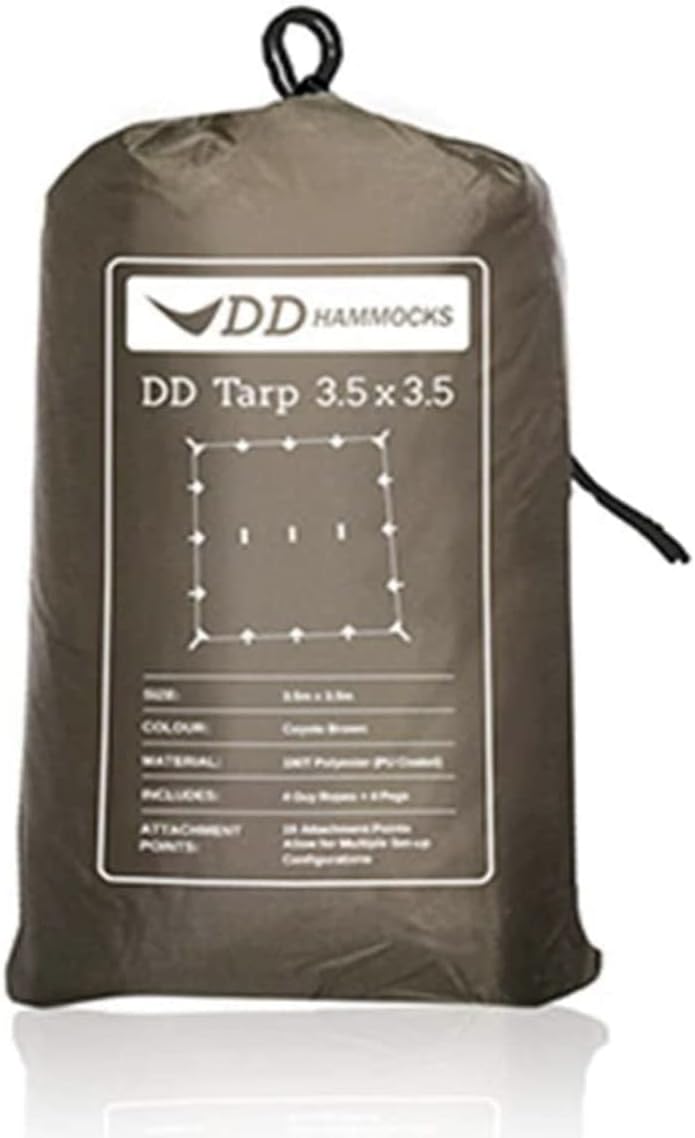 DD Hammocks DD Tarp 3x3 Coyote Brown Lightweight and 100