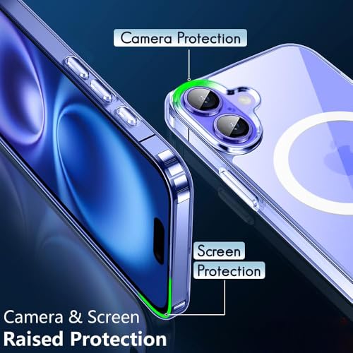 Image of WOW IMAGINE Ultra-Hybrid Back Case Cover for iPhone 16 Plus | Compatible with MagSafe | Drop and Camera Protection | Clear Back | Shock Proof Mobile Back Case for iPhone 16 Plus (PC+TPU, Transparent)