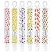 Babygoal Pacifier Clips for Girls, 6 Pack Pacifier Holder Fits Most Pacifier Styles &Teething Toys and Baby Shower Gift 6PS14