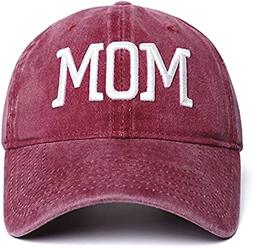 Himozoo Cappello per mamma, regalo di compleanno della mamma da figlia figlio, divertente berretto da baseball ricamato regolabile, uno (mamma rossa), Red Mum, S