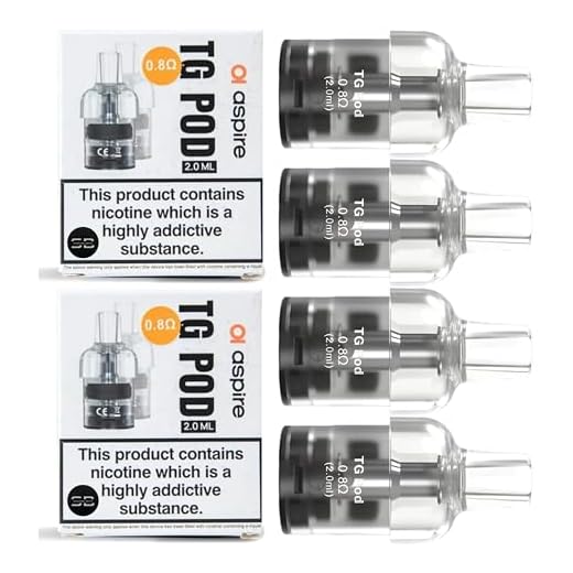 Aspire 4 Pack Cyber G XL/TG Pods (0.8ohm) for Cyber G Pod Kit and Vapes - No Nicotine