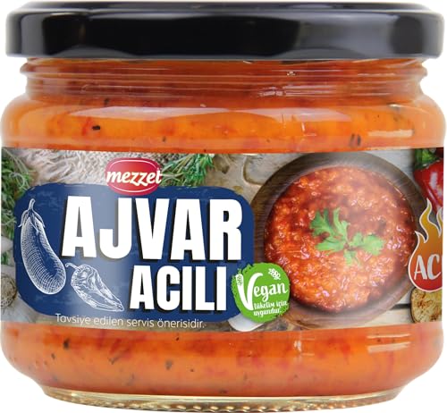 Biber — Acılı Ajvar Balkan Usulü Sos 300 G - Közlenmiş ve Patlıcanlı Vegan Ezme
