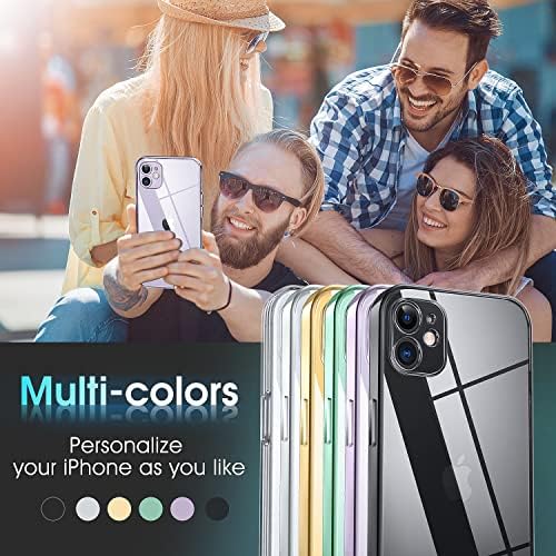 Supdeal Crystal Clear Case for iPhone 11, [Never Yellow] [Camera Protection], Thin Slim Fit Transparent Soft Silicone Phone Protective Case Cover, 6.1 Inch, Purple