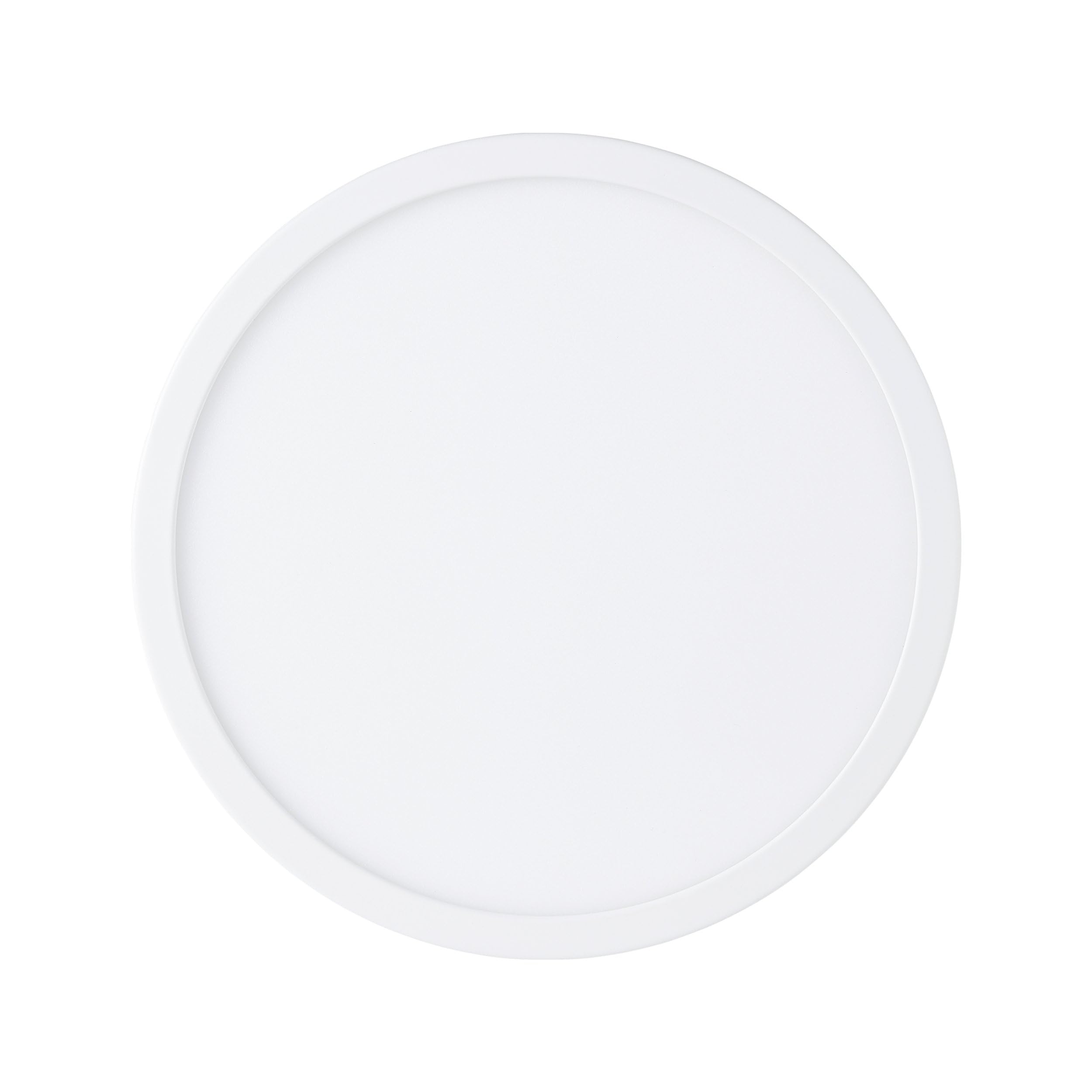 Eglo Plafonnier LED Fueva 5, Ø 28,5 cm, luminaire en saillie arrondi en | métal blanc avec surface éclairée en plastique, lampe de plafond pour salle de bains, blanc neutre, IP44