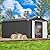 AECOJOY Shed 10' x 14' Storage Shed, Outdoor Storage Sheds & Outdoor Storage 10' x 14' with Lockable Doors, Large Steel Yard Shed, Utility and Tool Storage for Garden, Patio, Outside use in Dark Grey