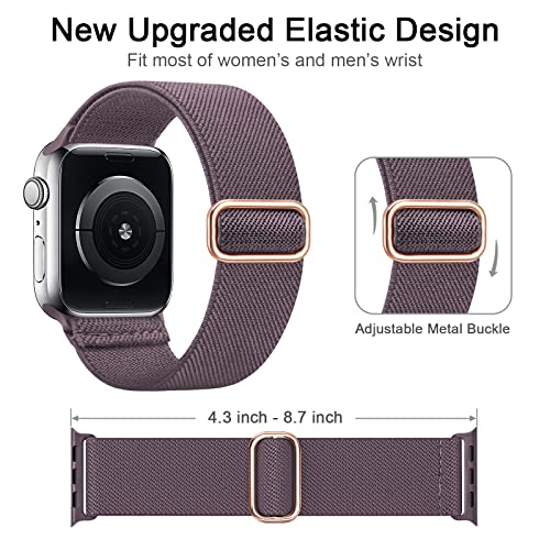 Higgs 6 Pack Stretchy Nylon Strap Compatible with Apple Watch Straps 38mm 40mm 41mm 42mm 44mm 45mm 46mm 49mm, Adjustable Sport Elastic straps for iWatch Series 11/10/9/8/7/6/5/4/3/SE Ultra3 2 1 - Image 3