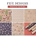 Papel kraft para envolver Navidad,WolinTek 5 Hojas Papel Para Envolver Regalos +...