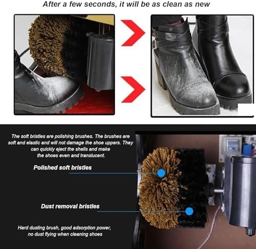 Automatic Electric Shoe Cleaner - Induction Shoe Polishing Machine, Low Noise, Easy to Use, Efficient Household Footwear Polisher for All Shoe Types