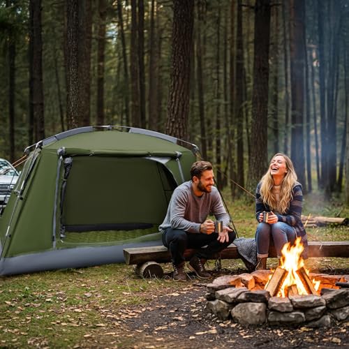 Carpa para mochileros Night Cat para camping: portátil para 1-2 persona, impermeable, fácil de montar y compacta para festivales al aire libre miniatura 6