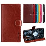 TIANYUE Funda Vivo X80 Fundas, Cscara Tapa Cierre Magntico y Ranuras Tarjetas Carcasa Libro Proteccin para Telfono Vivo X80 Case-Marrn