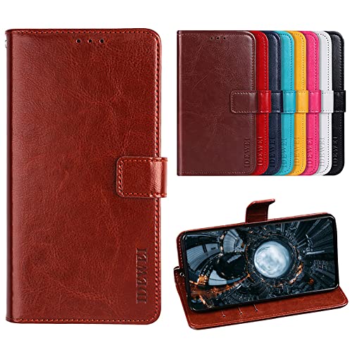TIANYUE Funda Vivo X80 Fundas, Cáscara Tapa Cierre Magnético y Ranuras Tarjetas Carcasa Libro Protección para Teléfono Vivo X80 Case-Marrón