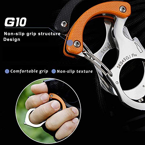 Multi-Tool Key Chain,Carabiner Clip,Emergency Escape Car Window Breaker and Bottle Opener, Car Keychain for Men and Women - Thumbnail 7