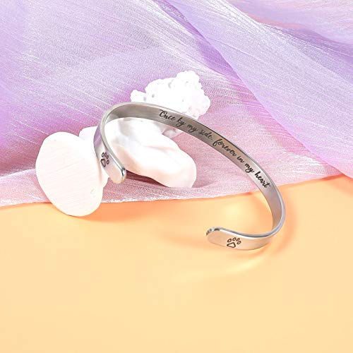 Inspirational Bracelets for Women Girls Stainless Steel Cuff Bracelet - Engraved Personalized Mantra Cuff Bangle C22814