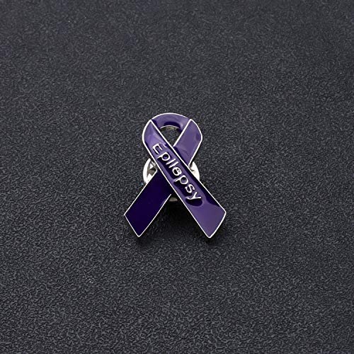 Epilepsy Purple Ribbon Pin Epilepsy Awareness Gift Purple Awareness Epilepsy Survivor Jewelry4