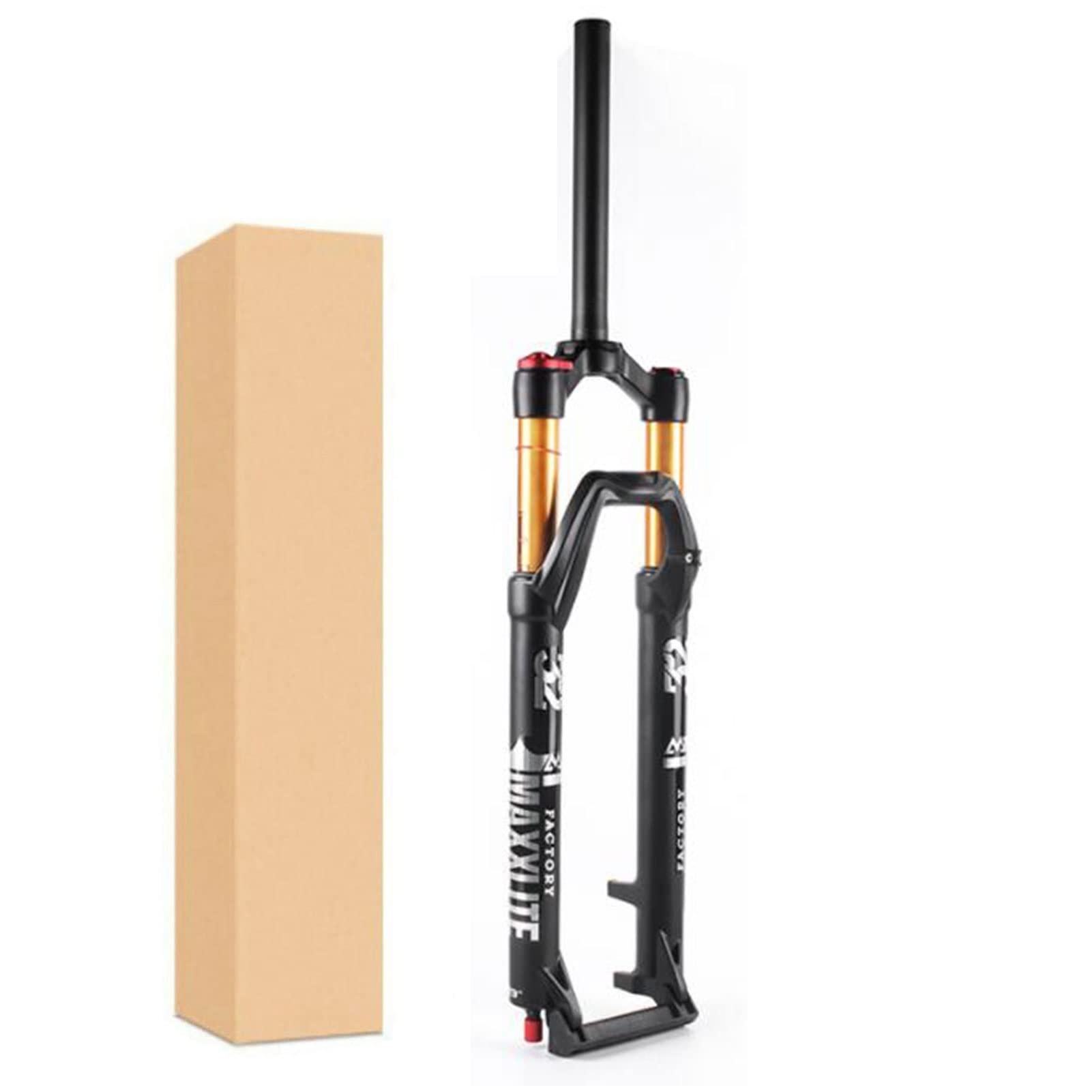 HOMSXPAC 100mm Travel Air Mountain Bike, 29inch Lightweight Alloy Bicycle Shock Absorber Forks 1-1/8" QR 9mm Accessories