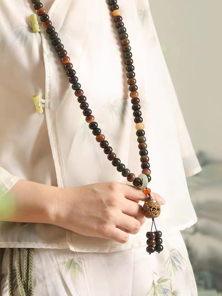 Ozdoby Bransoletki z koralików, różańce, 108 koralików buddy na sznurku Bodhi, bransoletki z wieloma pętelkami, koraliki buddy-dziecko Bodhi do jogi buddyjska modlitwa różańcowa biżuteria z kamieni