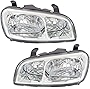 Evan Fischer Headlight Set Compatible with 1998-2000 Toyota RAV4 Left Driver and Right Passenger Side Halogen With bulb(s)