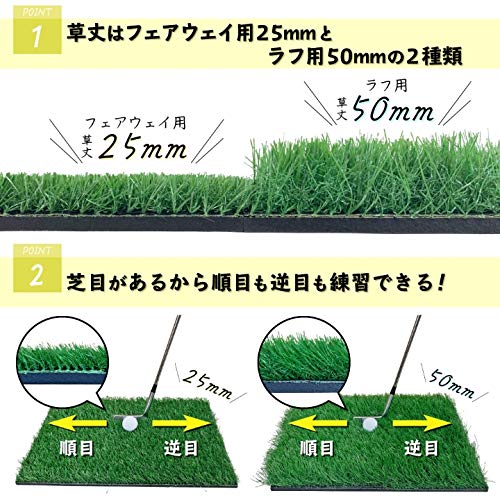Amazon | 人工芝 ゴルフ 練習 マット【アプローチングターフ