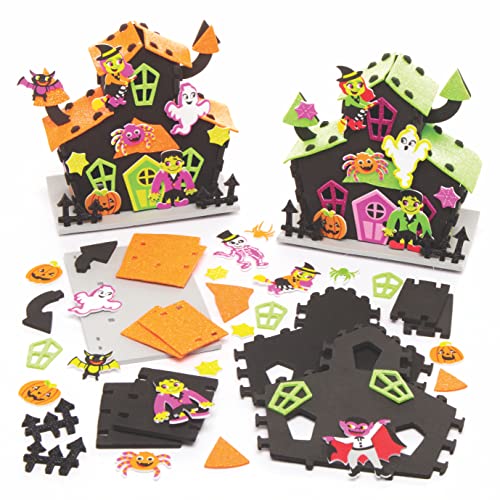 Baker Ross AT107 Casa Stregata da Montare - Confezione da 2, Casa da Costruire e Decorare per Bambini, Kit di...