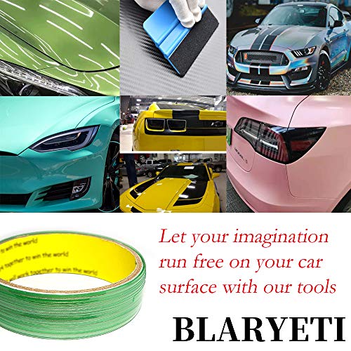 BLARYETI Film Cutter Tape Vinyl Warp Cutting Tape Finish Line Design Line 50M/164ft Roll with Toolkit